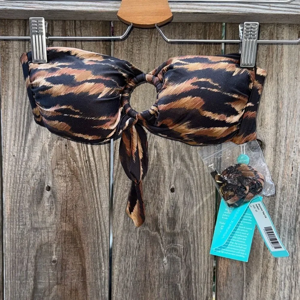 Melissa Odabash Home Ancona Safari Bikini Top Size 42 - Picture 4 of 7